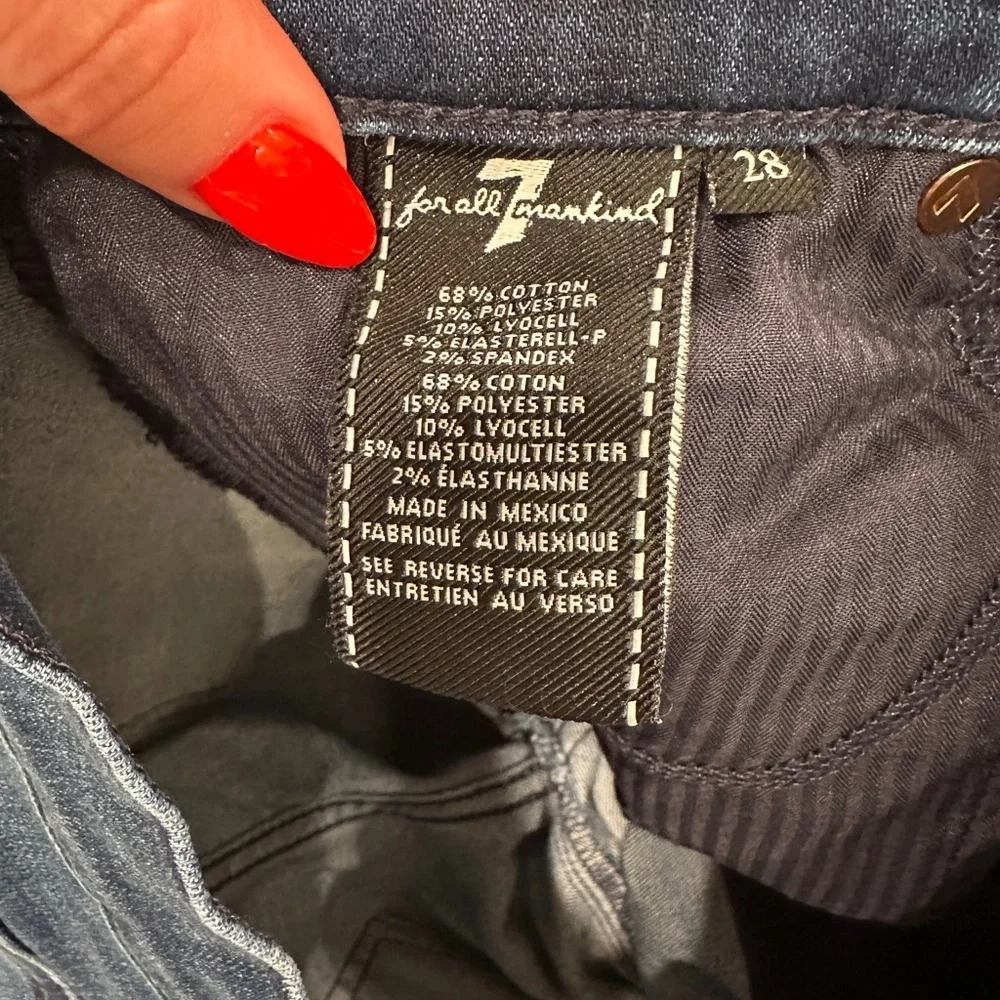 7 For All Mankind Dark Wash Ankle Jeans
